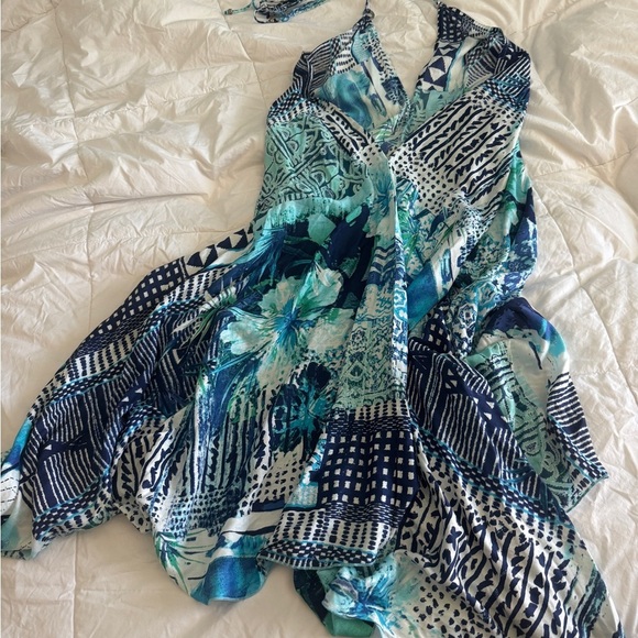 RR Hawaii Resort Multiway Dress One Size Rayon Halter Convertible Beach Cover Up - Picture 10 of 12